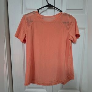 lululemon sculpt short sleeve shirt size 8 Orange/Peach